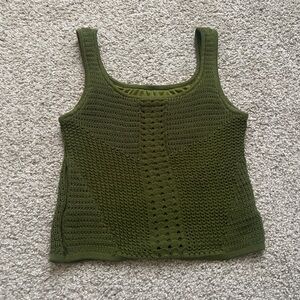 Olive Green Knit Tank Top